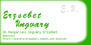 erzsebet ungvary business card